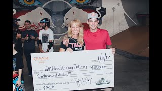 Ryan Sheckler amp the Sheckler Foundation present TACA with a 10000 quotBe the Changequot grant [upl. by Velleman]