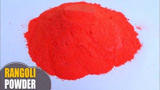 how to make rangoli powder at home quick amp easy Home made Orange Colour rangoli by Latha Channel [upl. by Imas]