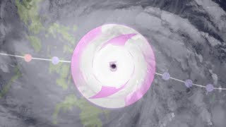 Historic Track Animation of Super Typhoon Haiyan 2013 [upl. by Eedya]