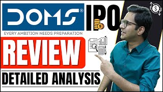 DOMS ipo review  DOMS IPO analysis  DOMS IPO price GMP Listing expectations [upl. by Eniawtna]