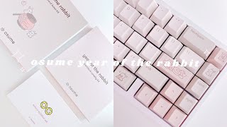 cozy unboxing 🍑🐇 osume year of the rabbit keycaps amp stabilizers [upl. by Charles]