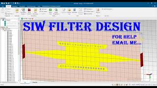 SIW bandpass filter lowpass filter highpass filter bandstop filter design in cst [upl. by Aromat]