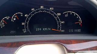 S600 0180 mph 290 kmh Mercedes W220 V12 biturbo acceleration [upl. by Tobiah5]