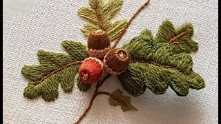 Stumpwork Tutorial French Embroidery Amazing 3D Leaf Part 2 [upl. by Pedersen]