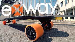 EXWAY X1 ELECTRIC SKATEBOARD tested by elongboardch [upl. by Artek482]