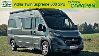 Adria Twin Supreme 600 SPB Panoramadach und sonst  Die TestCamper  Clever Campen [upl. by Gwenette]