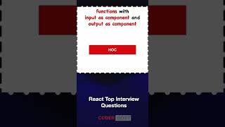 Higher Order Components in React React Interview Question shorts reactjs [upl. by Aleydis]