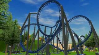 RCT3 RollerCoaster Tycoon 3  Blue Thunder [upl. by Atinaujnas]