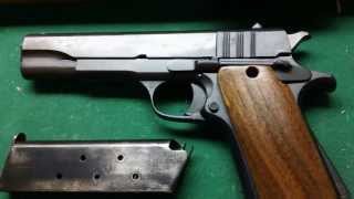 1911 style 45acp Ballester Molina with home made walnut grips [upl. by Calli]