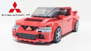 LEGO Mitsubishi Lancer Evolution VIII  Hood Doors Trunk [upl. by Edie]