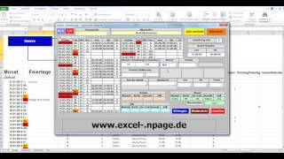 Zeit erfassen Zeit berechnen Zeiterfassungsprogramm Excel VBA Programmierung [upl. by Anerbas656]