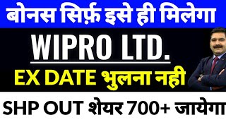 wipro Bonus ex datewipro share latest newswipro latest news [upl. by Ynohtn35]