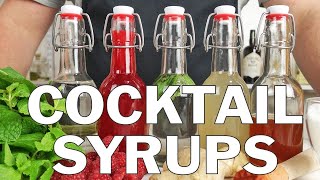 5 x Essential syrups for making cocktails [upl. by Rumney591]