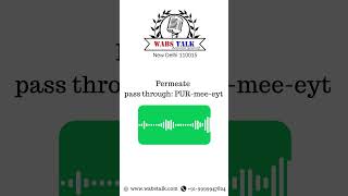 How to Pronounce Permeate  englishlanguage vocabulary pronounceenglishwords [upl. by Aivax]