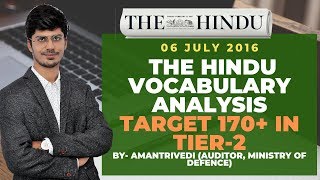 Daily Vocabulary Analysis The Hindu 06072019  SSC CGLCHSLMTSIBPS CLERKIBPS POSBI CLERKPO [upl. by Adnam]