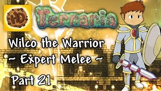 Terraria 13 Expert Melee Part 21  Wilco vs Expert Moon Lord [upl. by Llekcm]