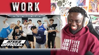 ATEEZ에이티즈  WORK Dance Practice Moving🏀 ver REACTION [upl. by Yobybab152]