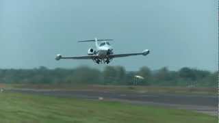 Learjet 24D take off in Strausberg [upl. by Minetta]