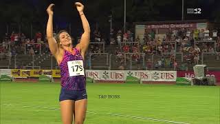 W Discus  Sandra Perkovic Croatia  7141m  Bellinzona Switzerland  2017  Croatian Record [upl. by Anyahc]