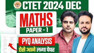 CTET 14 DECEMBER 2024 MATHS PAPER 1 PYQ Analysis by Sachin Academy Live 9pm [upl. by Ateekahs]