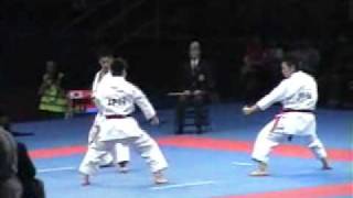 WKF World Championship 2010 Male Team Kata final kata and bunkai Team Japan [upl. by Nothgiel]