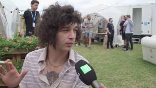 The 1975 Matty Healy at Tinderbox Festival in Denmark Interview [upl. by Deering]