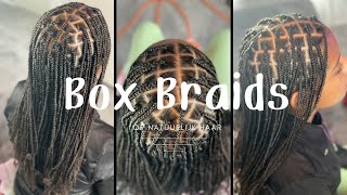 Boxbraids Op Natuurlijk Haar  Krullend Haar Vlechten [upl. by Deloris]