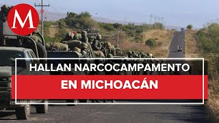 Guardia Nacional y Ejército destruyen campamento clandestino en Aguililla [upl. by Payson]