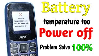 Battery Temperature Too Low Power off Itel mobile quick solution [upl. by Nemraciram]