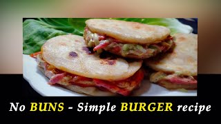 Home made buns  Simpel NO BUNS burger recipe by Fatima [upl. by Rosy]