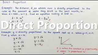 Direct Proportion [upl. by Elleval]