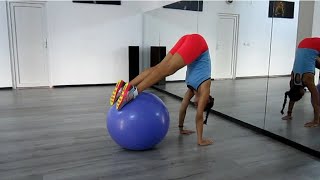 PIKE with a swiss ball BEST exercise for CORE muscles by Klara Kalman [upl. by Cordelia]