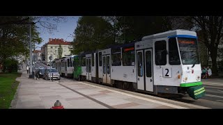 Poland Szczecin tram 2 ride from Niemcewicza to Plac Witosa [upl. by Balling630]