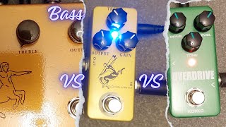 Klon Centaur Horsie VS Mosky Golden Horse VS Kokko Overdrive  Bass Test [upl. by Lebasile]