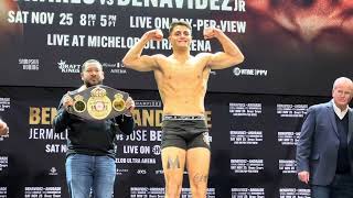 Vito Mielnicki Stare Down His Opponent At Weigh In EsNews Boxing [upl. by Drew]