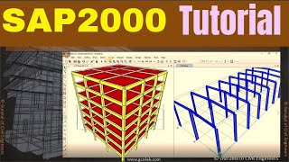 SAP2000 structure engineering tutorial [upl. by Hgeilyak]