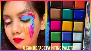 UCANBE CRUISE FACE PAINTING PALETTE REVIEW  AFFORDABLE FACE PAINTING PALETTE IN INDIA [upl. by Hanny]