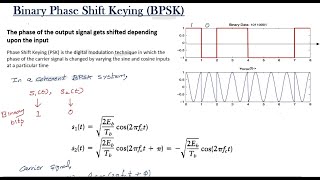 BPSK in Digital Communication  Binary phase shift keying  BPSK modulation [upl. by Sarita951]