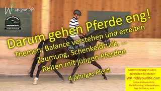 F170 Pferde in Balance reiten lernen Zäumung der Sinn des Schenkeldruck Ausbildung junger Pferde [upl. by Zimmermann]