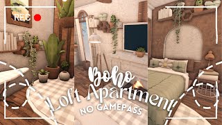 roblox bloxburg  🌿 no gamepass boho loft apartment ꒰ full build amp tour ꒱  itapixca builds [upl. by Mylan]