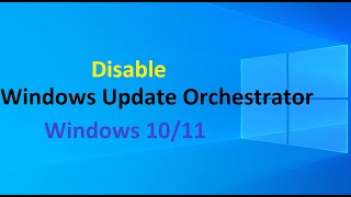 Disabling the Windows Update Orchestrator [upl. by Orton319]