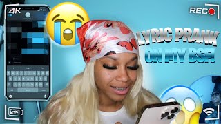 LYRIC PRANK ON MY BSF 😭👀 [upl. by Sinoda409]