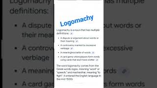 Logomachygreverbal [upl. by Pietra]