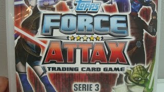 Star Wars Force Attax Serie 3 Sammelmappe Unboxing [upl. by Forkey]