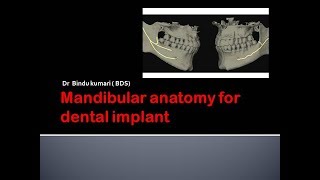 mandibular anatomy for dental implant [upl. by Juliano645]