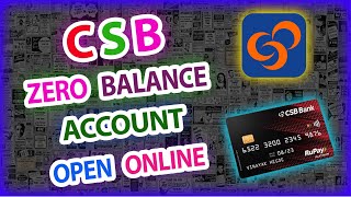 CSB Bank Zero Balance Account Opening Online in Tamil [upl. by Gaylor512]