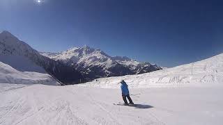 Skiing from Fort to Moulin Chair La Rosiere Bathgate Ski Club March 2024 [upl. by Jordison]