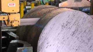 Sawing 540mm diameter 4140 steel using Unist Coolube 2210EP [upl. by Nlyak622]