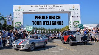 Pebble Beach Tour dElegance at Monterey Car Week 2024  Full Unedited RollOut • Cars In The Wild [upl. by Nnylak328]