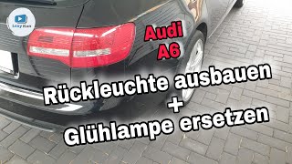 Rückleuchte ausbauen I Glühlampe Rücklicht hinten ersetzen beim Audi A6 Avant  SO WIRDS GEMACHT [upl. by Derte]